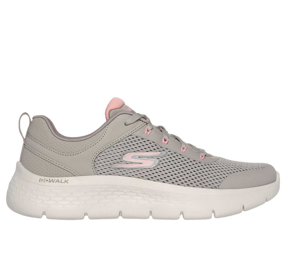 Skechers GO WALK Flex - Caley en Taupe/Rosa, talla 38.5, Vegan