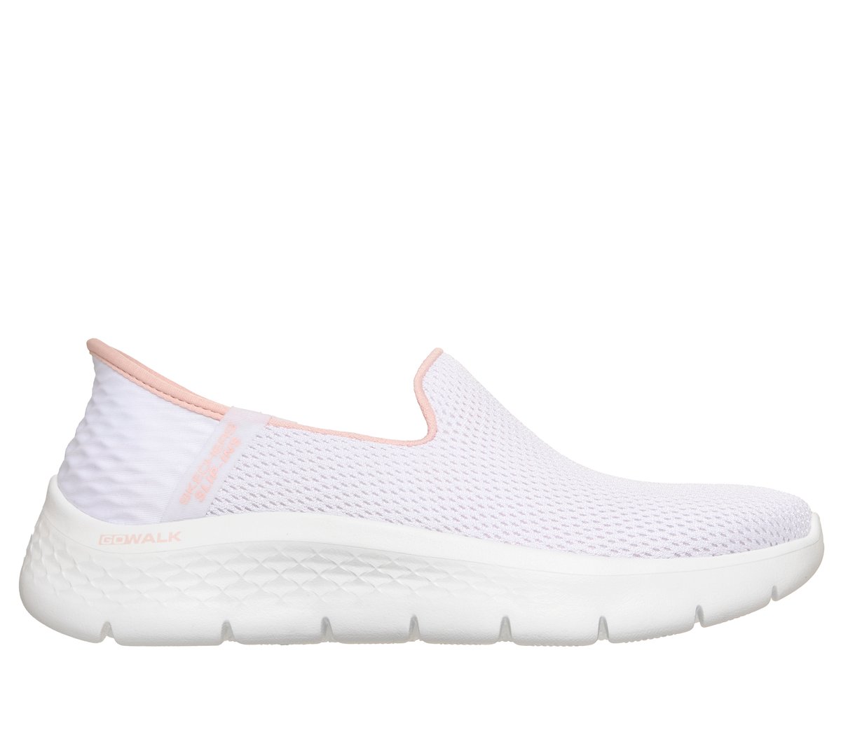 Skechers Slip-ins: GO WALK Flex - Relish en Blanco/Rosa, talla 35