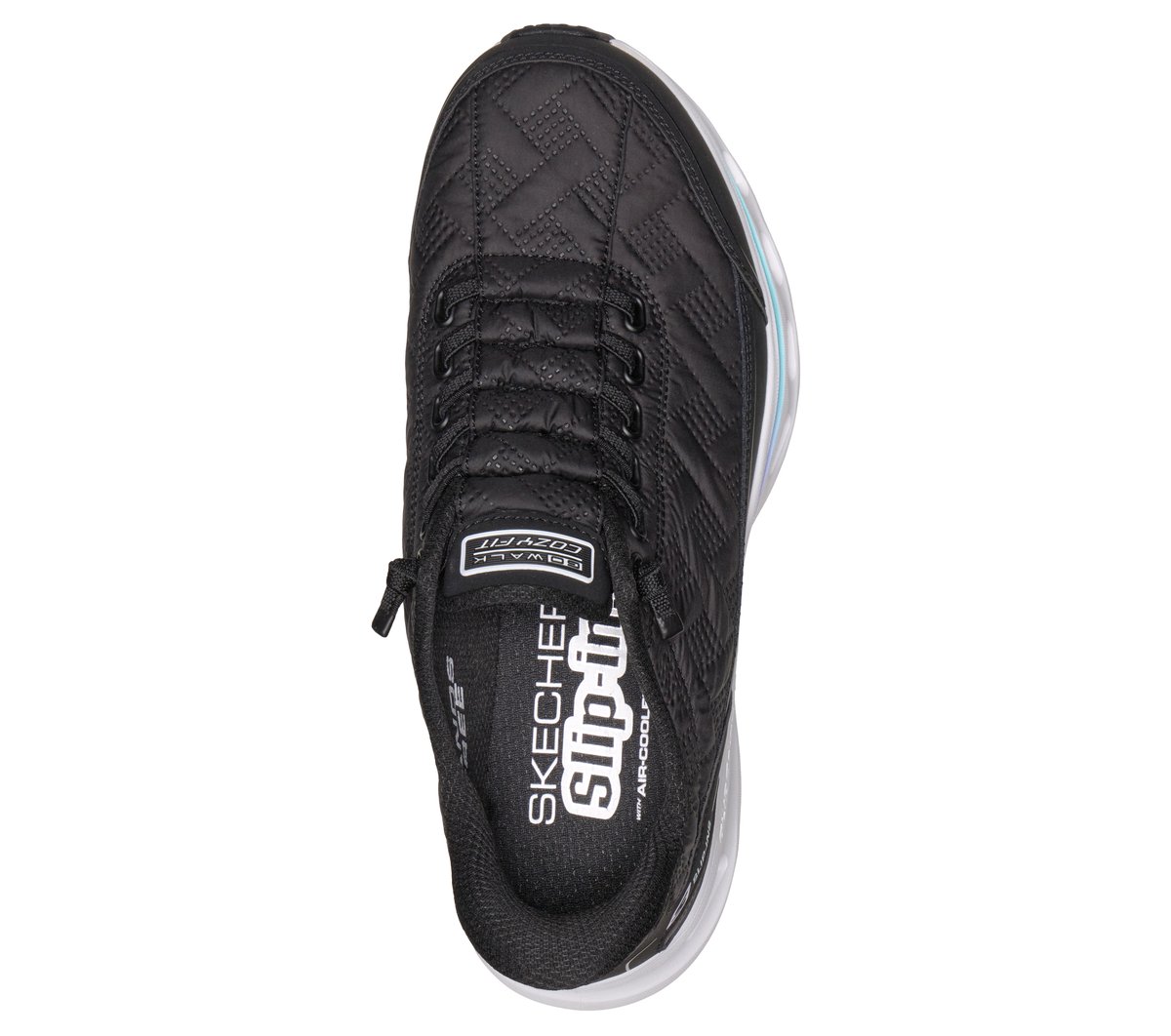 Skechers Slip-ins: GO WALK Glide-Step 2.0 - Cozy Fit Walker Moyen Width en Noir, Lavable en machine