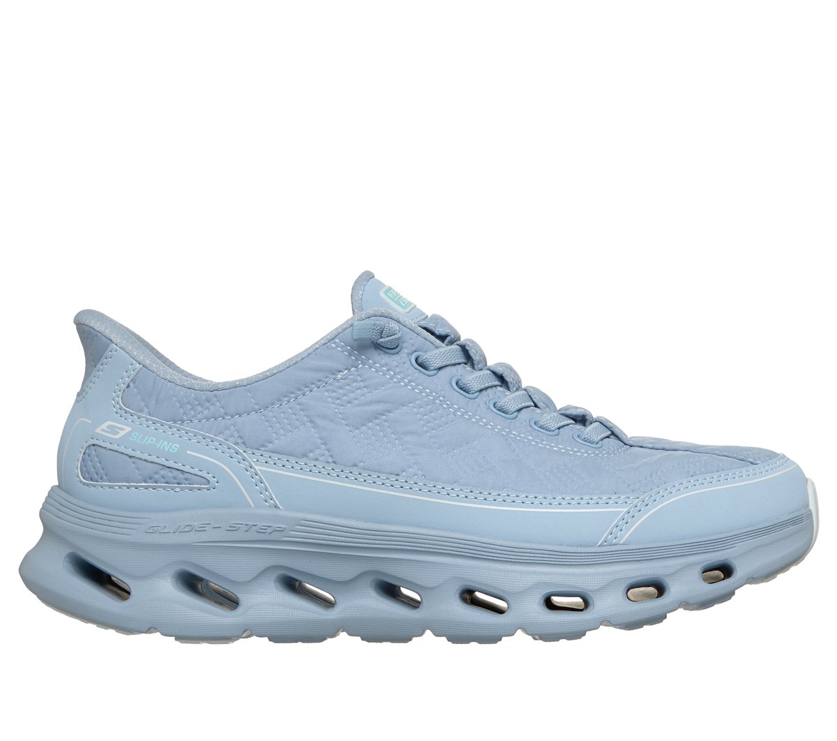 Skechers Slip-ins: GO WALK Glide-Step 2.0 - Cozy Fit Walker en Azul Claro, talla 35