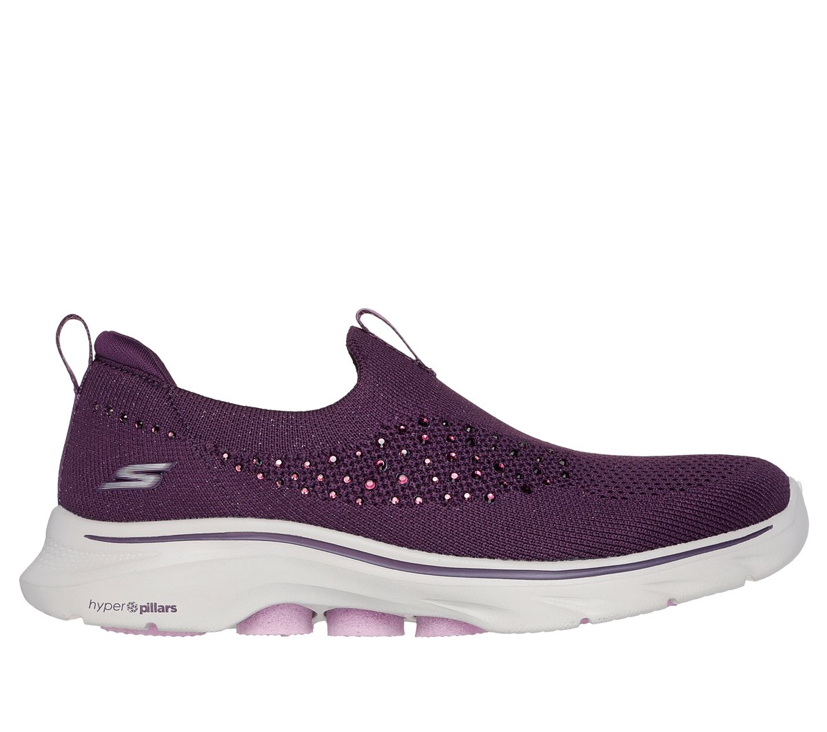 Skechers Women's Plum Go Walk 7 - Blink Slip-On Shoes In Size 6.5 | Textile/Synthetic
