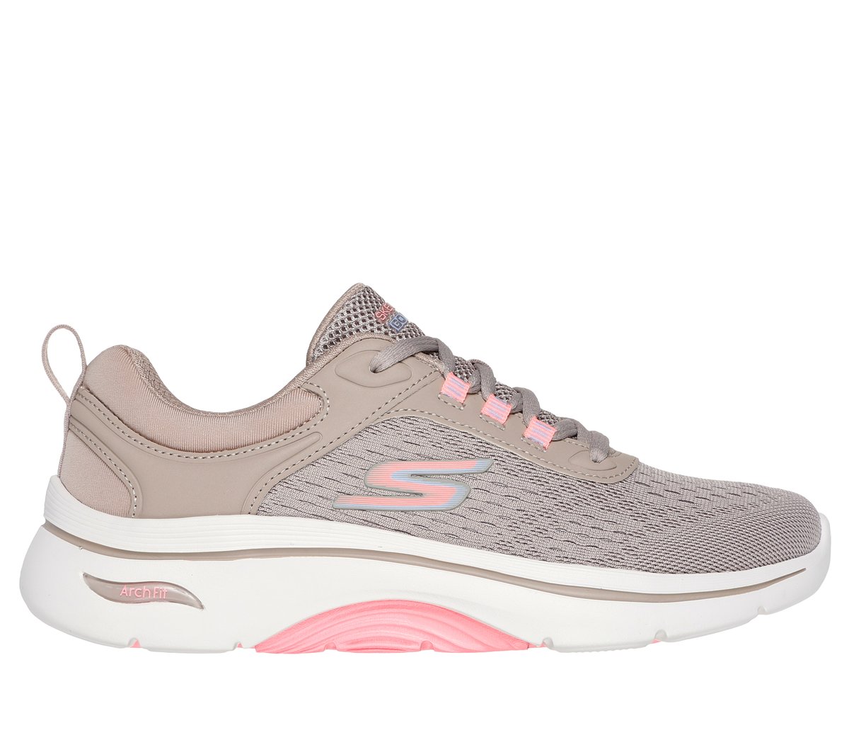 Skechers Women's Taupe Go Walk Arch Fit 2.0 - Balin Sneaker In Size 4.5 | Textile/Synthetic, Vegan, Machine Washable