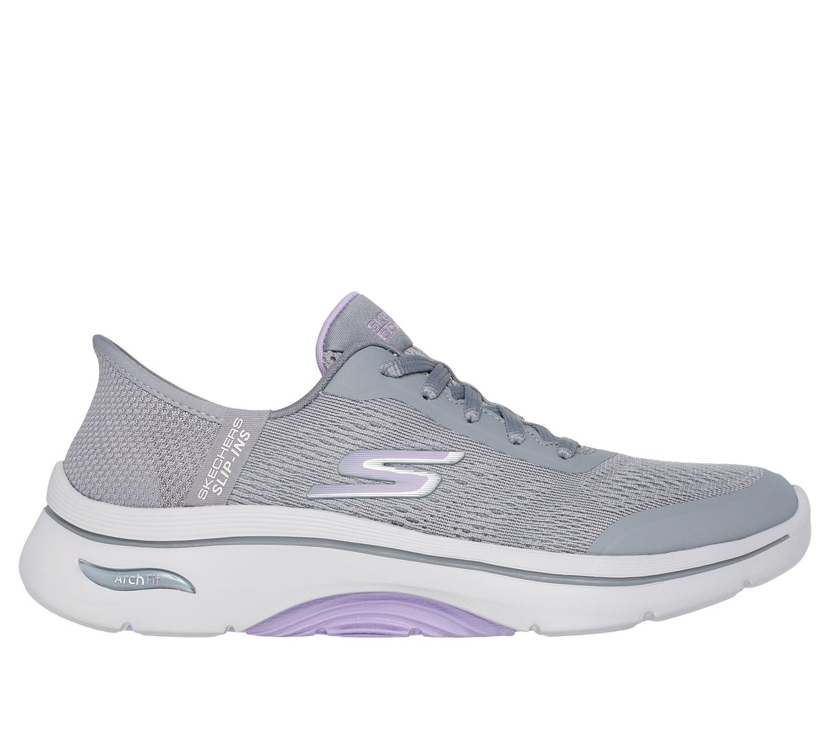 Skechers Slip-ins: GO WALK Arch Fit 2.0 en Gris/Lavanda, talla 40, Vegan