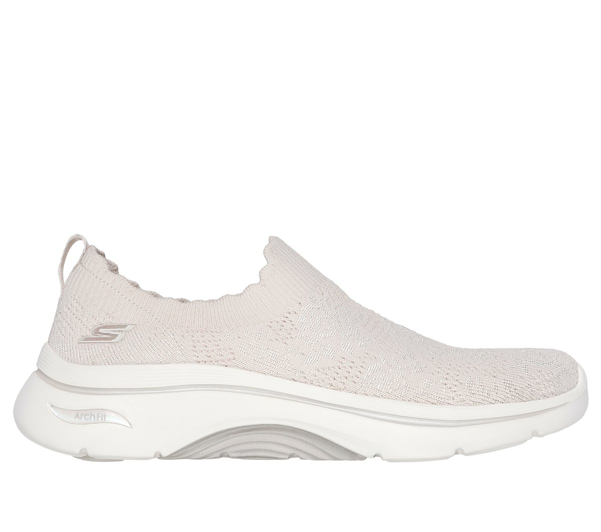 Skechers GO WALK Arch Fit 2.0 - Rosa Linda en Natural, talla 37.5, Vegan