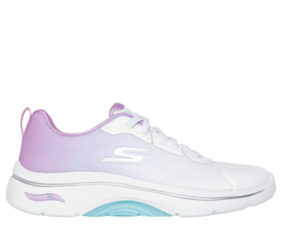 Skechers GO WALK Arch Fit 2.0 - Meredith en Blanco/Lavanda, talla 38, Vegan