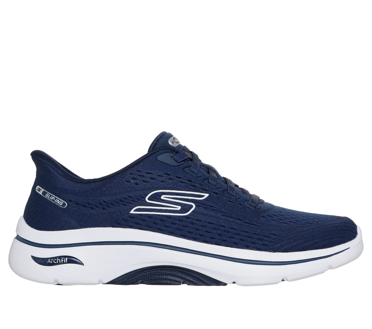 Skechers Slip-ins: GO WALK Arch Fit 2.0 - Kathy en Navy/Blanco, talla 36, Vegan