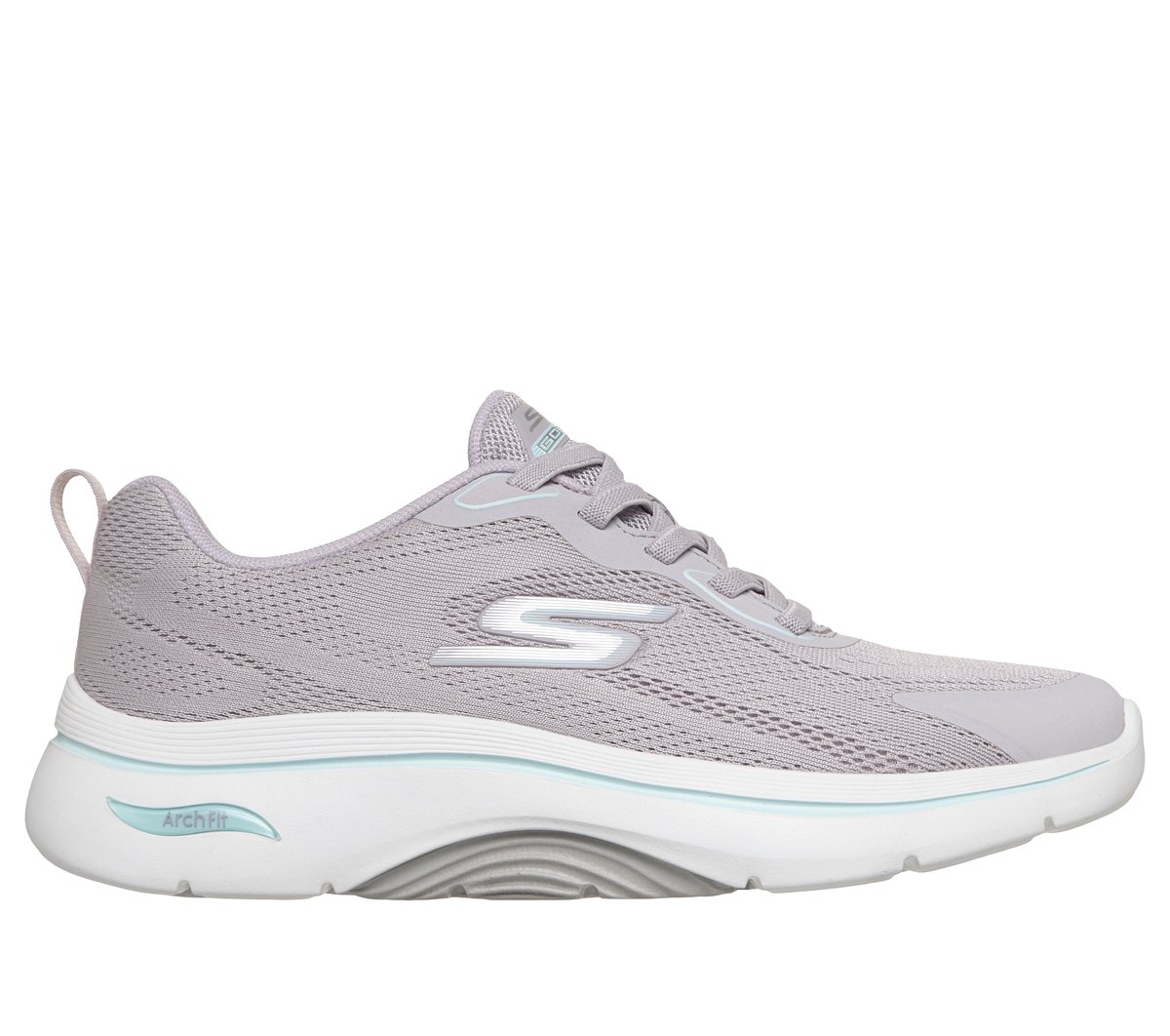 Skechers GO WALK Arch Fit 2.0 - Cassy en Lavanda/Agua, talla 35, Vegan