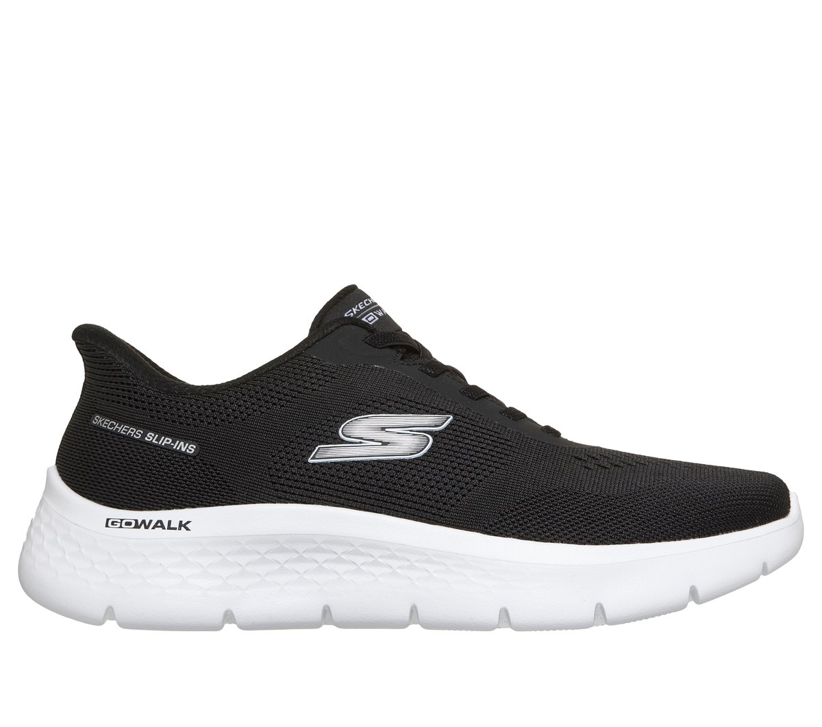 Skechers Skechers Women's Slip-ins: GO WALK Flex - Azriel Sneaker in Black/White, Size 6 Wide | Textile/Synthetic, Vegan