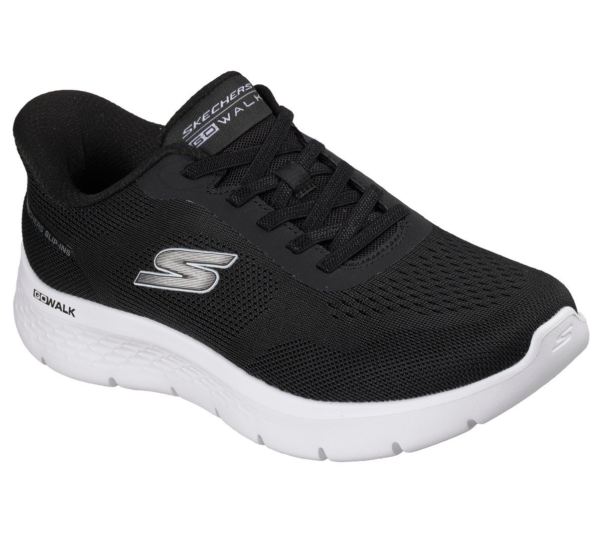 Skechers Slip-ins: GO WALK Flex - Azriel Wide Width en Noir/Blanc, Vegan