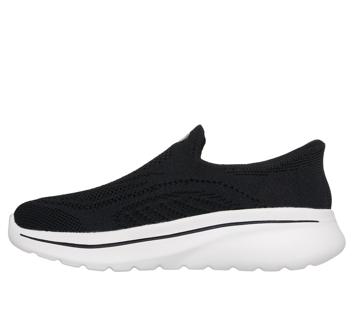 Skechers Slip-ins Relaxed Fit: GO WALK Arch Fit N-Joy - Arianne Chaussures Moyen Width en Noir, Vegan, Lavable en machine