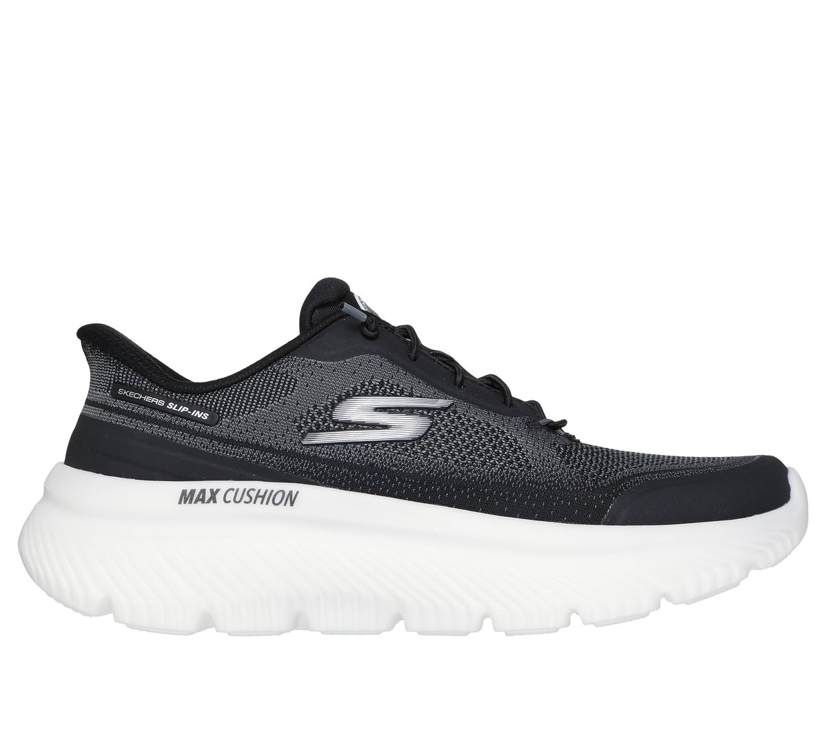 Skechers Slip-ins: GO WALK Max Cushioning Hyper Burst - Nikita en Negro/Blanca, talla 36, Vegan