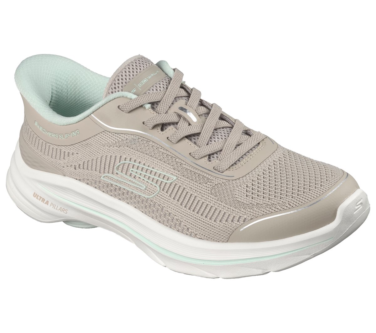 Skechers Slip-ins: GO WALK 8 -Rylee Moyen Width en Taupe, Vegan, Lavable en machine