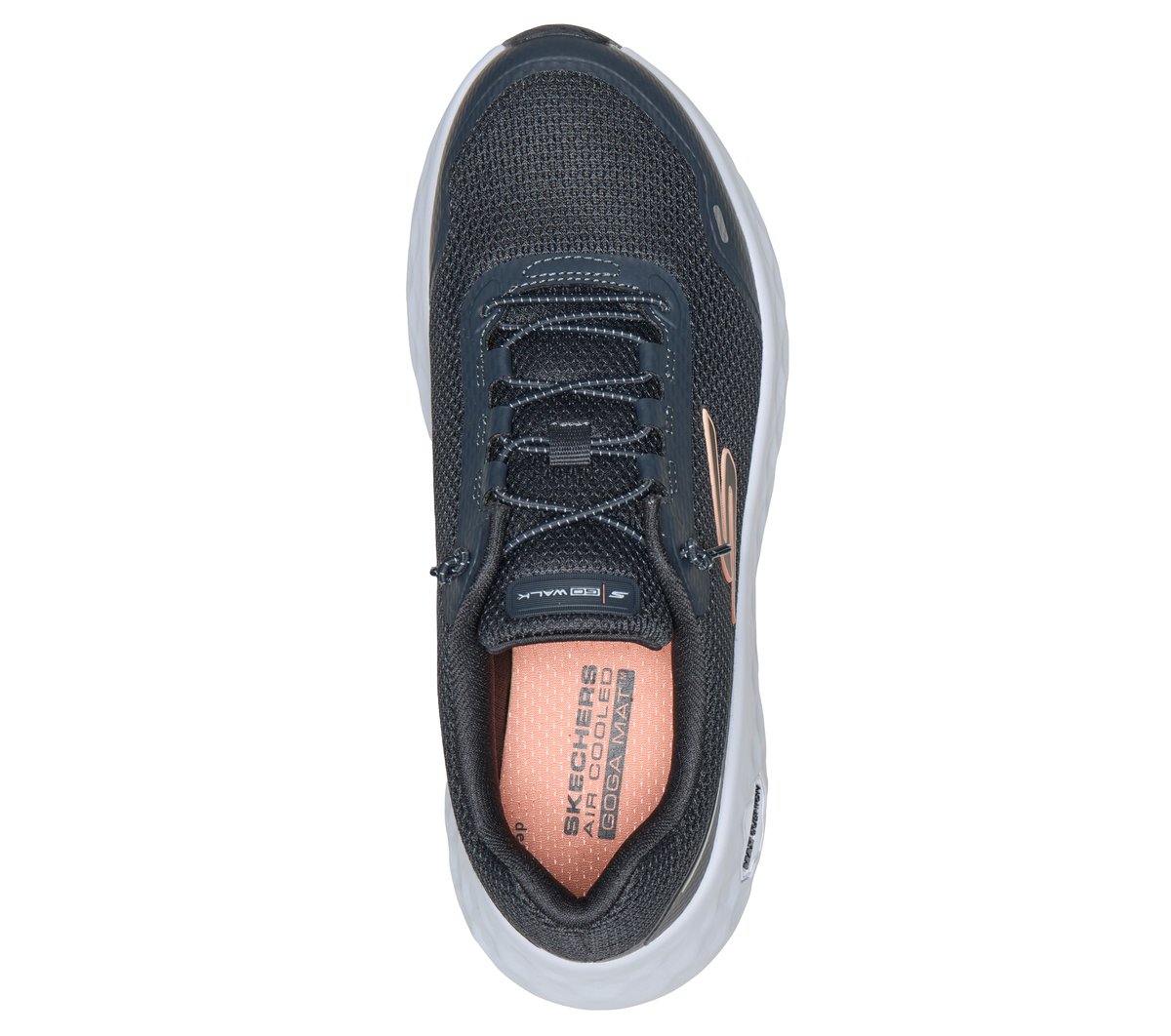 Skechers GO WALK Max Cushioning Flex Moyen Width en Bleu Marine Foncé, Vegan, Lavable en machine