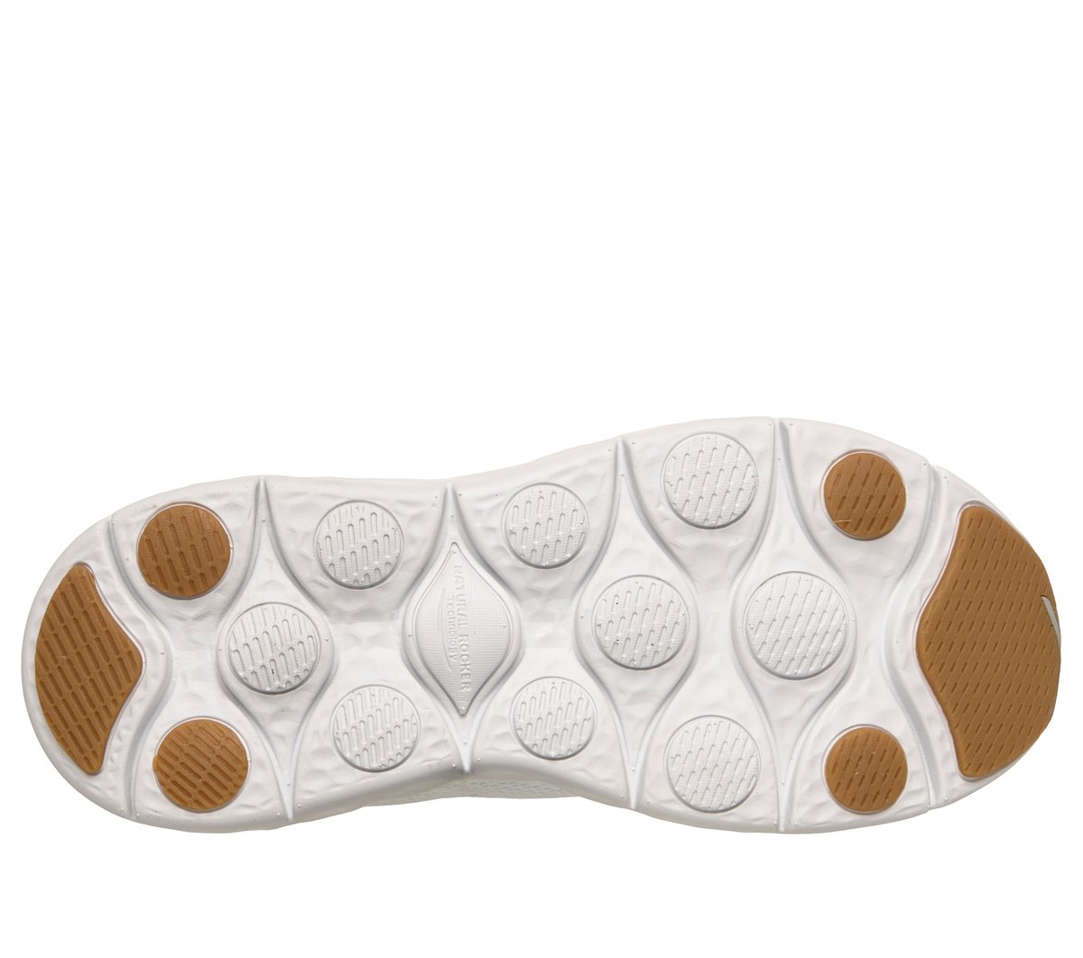 Skechers GO WALK Max Cushioning Flex Moyen Width en Blanc/Argent, Vegan, Lavable en machine
