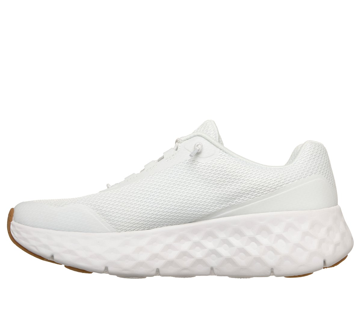 Skechers GO WALK Max Cushioning Flex Moyen Width en Blanc/Argent, Vegan, Lavable en machine