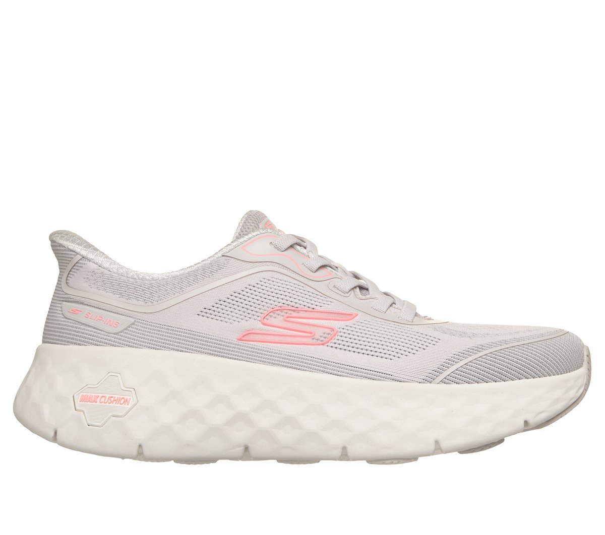 Skechers Slip-ins: GO WALK Max Cushioning Flex - Remi en Gris/Rosa, talla 35, Vegan