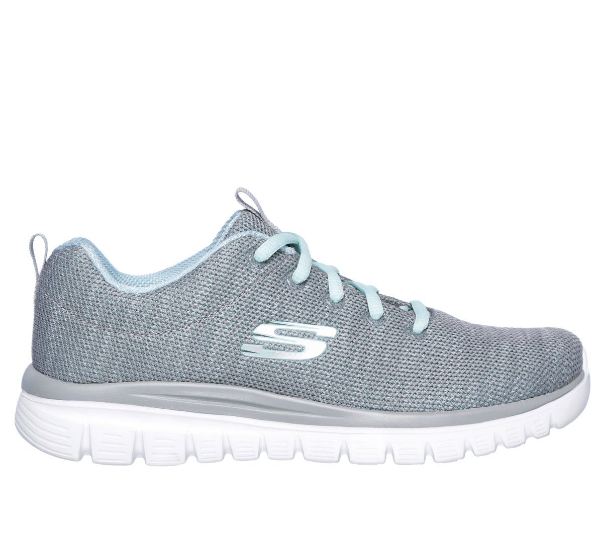 Skechers Graceful - Twisted Fortune en Gris, talla 38.5, Vegan