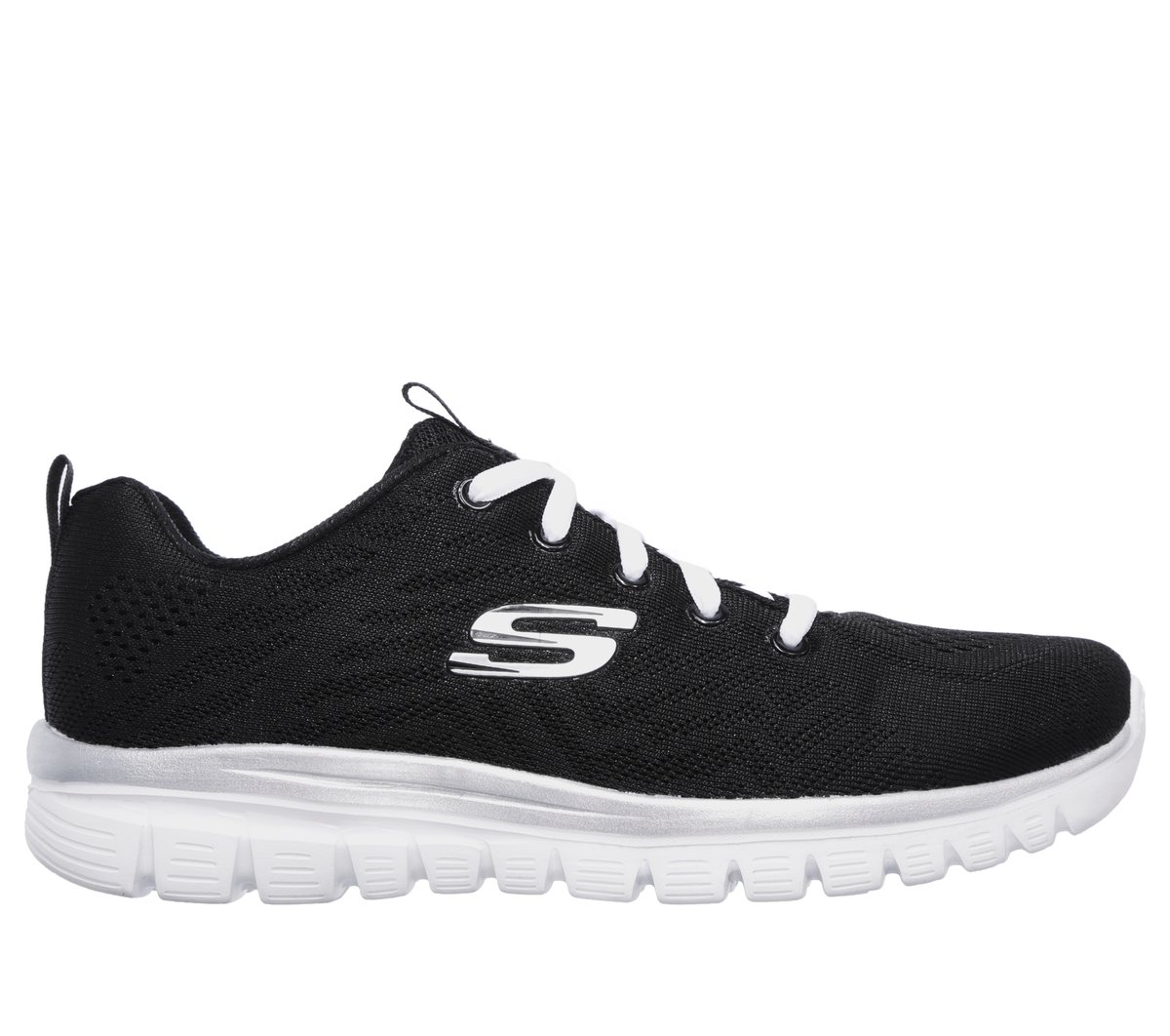 Skechers Graceful - Get Connected en Negro/Blanca, talla 35, Vegan
