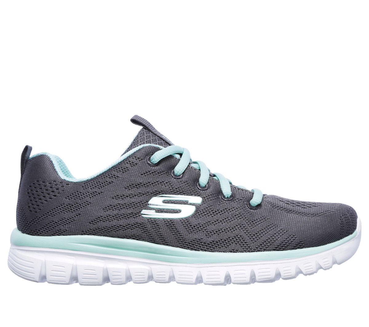 Skechers Graceful - Get Connected en Marengo/Verde, talla 38.5, Vegan