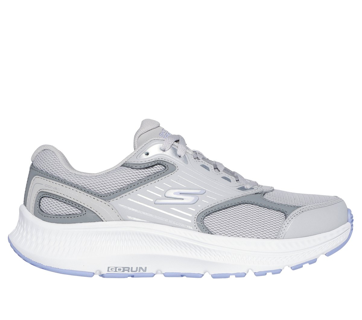 Skechers GO RUN Consistent 2.0 - Advantage en Gris/Lavanda, talla 36.5, Vegan