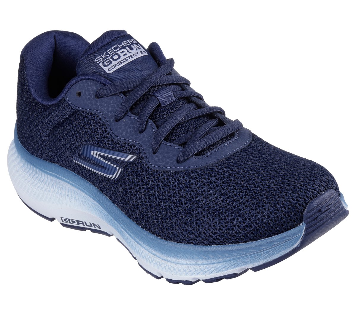 Skechers GO RUN Consistent 2.0 - Fast Pace Moyen Width en Bleu Marine/Bleu, Lavable en machine