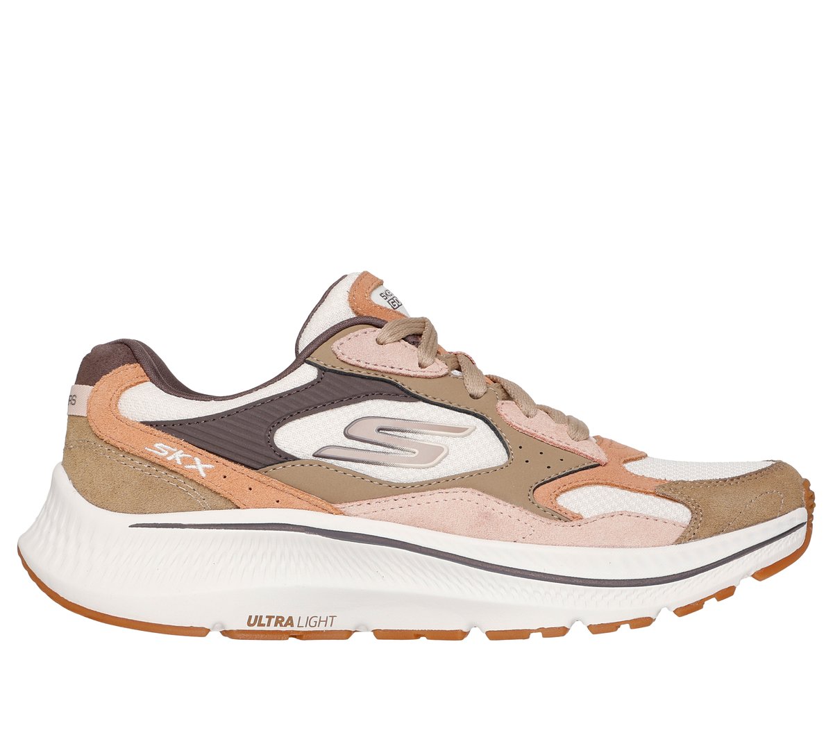 Skechers GO RUN Consistent 2.0 - Retro Stride en Marrón Claro, talla 37.5, Vegan