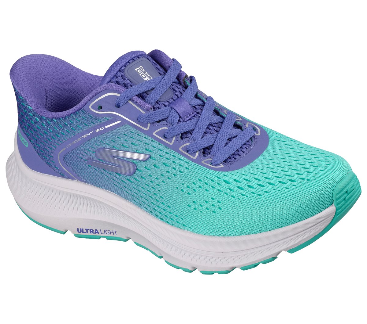 Skechers Slip-ins: GO RUN Consistent 2.0 - Maywood Moyen Width en Bleu, Vegan, Lavable en machine