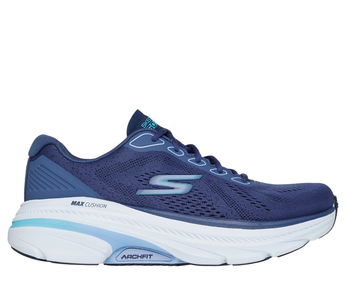 Skechers Max Cushioning Arch Fit 2.0 - Avenida en Azul Marino/Azul, talla 36, Vegan