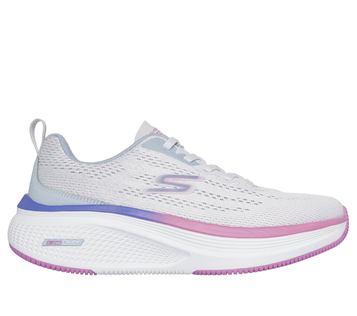 Skechers GO RUN Elevate 2.0 - Fluid Motion en Gris/Morado, talla 36, Vegan