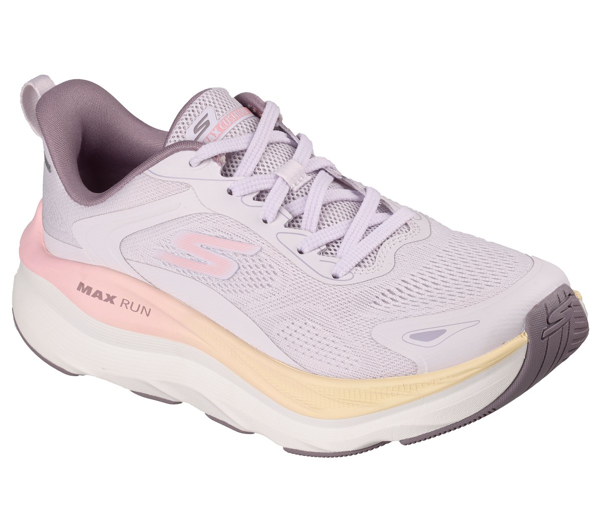 Skechers Max Run - Pacewave Moyen Width en Lavande, Vegan, Lavable en machine