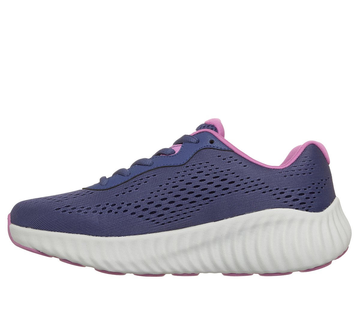Skechers GO RUN Now - Lightdrive Moyen Width en Bleu Marine/Violet, Vegan, Lavable en machine