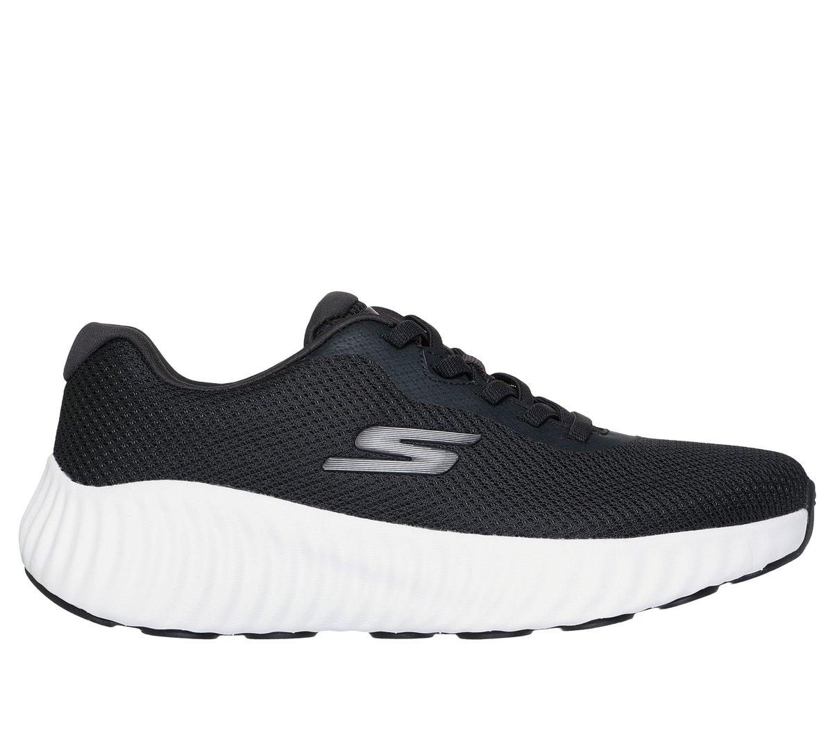 Skechers GO RUN Now - Calumet en Negro/Blanca, talla 37, Vegan