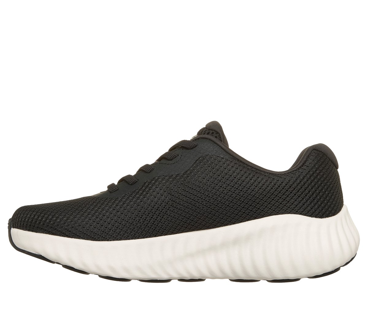 Skechers GO RUN Now - Calumet Moyen Width en Noir/Blanc, Vegan, Lavable en machine