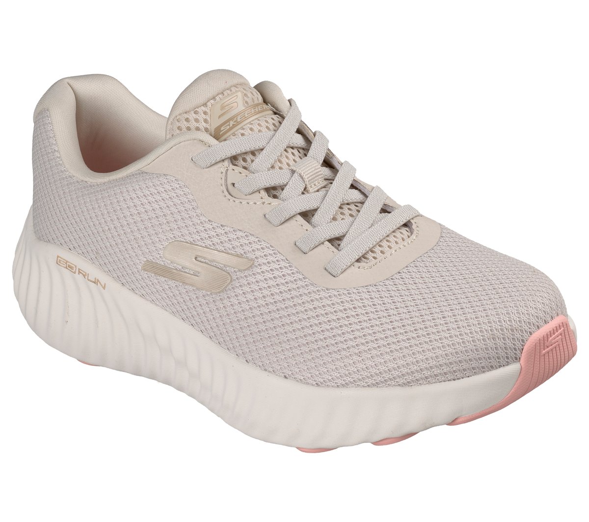 Skechers GO RUN Now - Calumet Moyen Width en Beige, Vegan, Lavable en machine