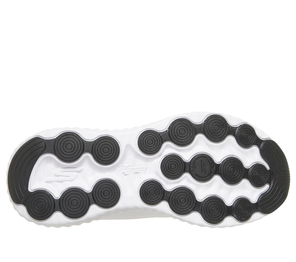 Skechers GO RUN Now - Calumet Moyen Width en Blanc/Noir, Vegan, Lavable en machine