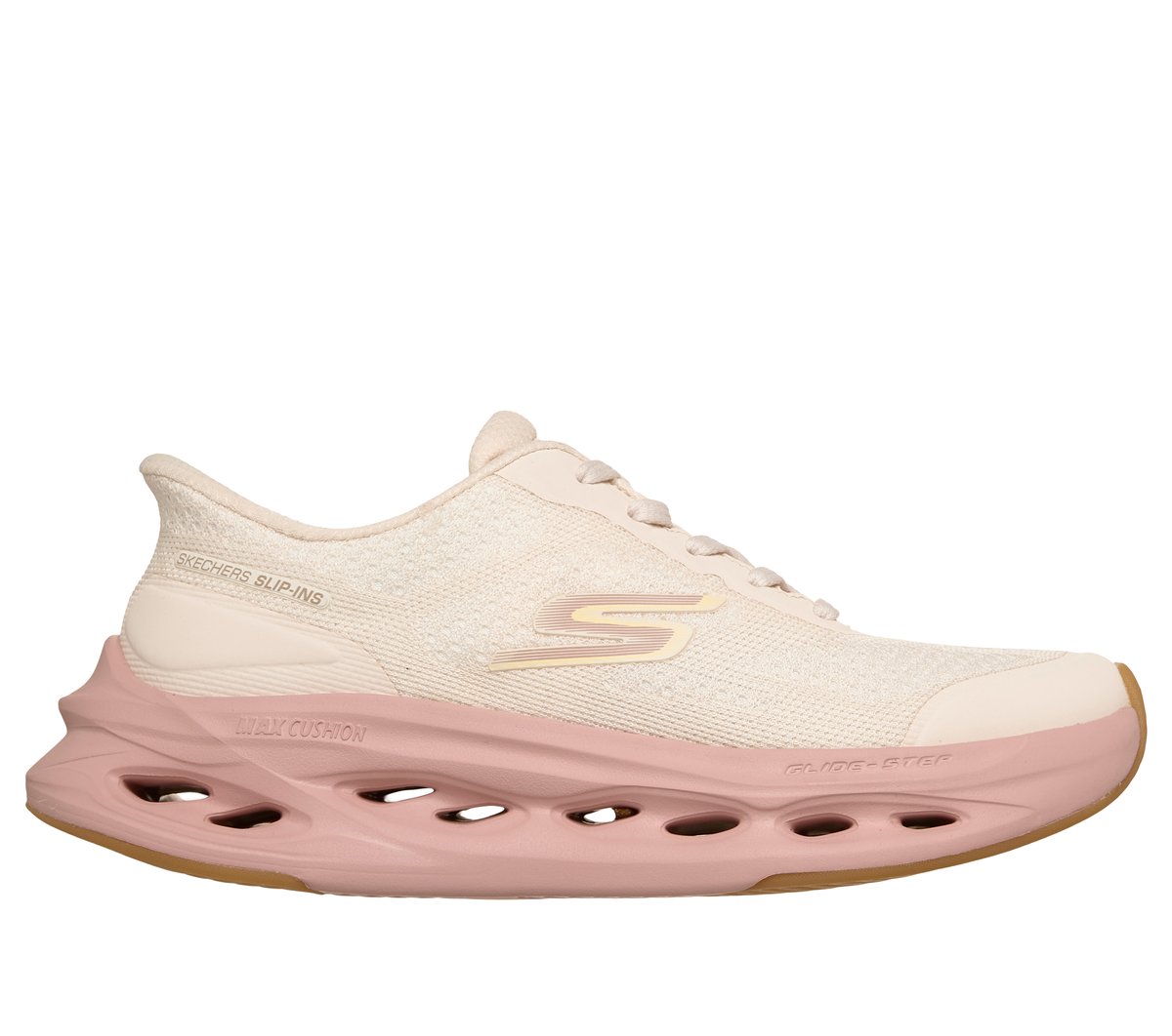 Skechers Slip-ins: Max Cushioning Glide-Step - Hartford en Natural, talla 41, Vegan