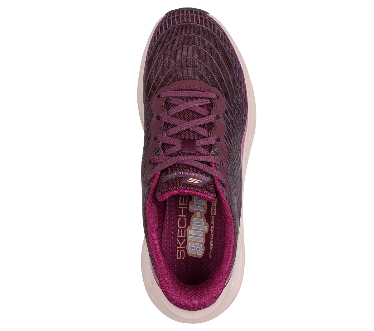 Skechers Slip-ins: Max Cushioning Glide-Step - Sapphire Moyen Width en Bourgogne, Lavable en machine