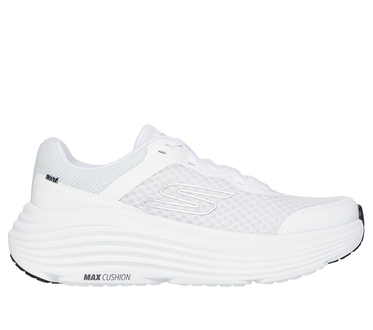 Skechers Max Cushioning Endeavour en Blanco/Negro, talla 38.5, Vegan