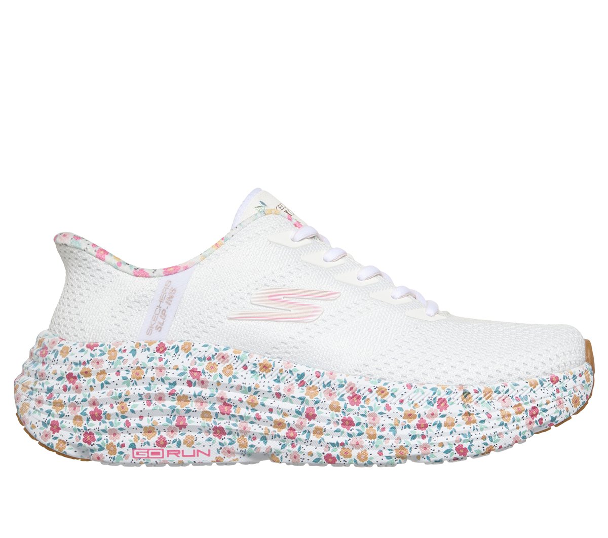 Skechers Slip-ins: Max Cushioning Endeavour - Dabney en Blanco/Rosa, talla 35, Vegan