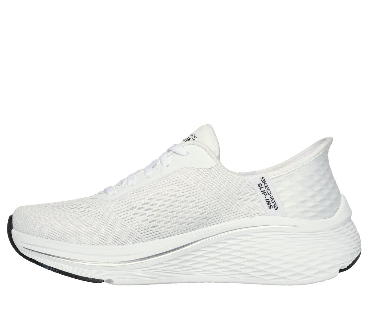 Skechers Slip-ins: Max Cushioning Elite - Vanish Moyen Width en Blanc/Noir
