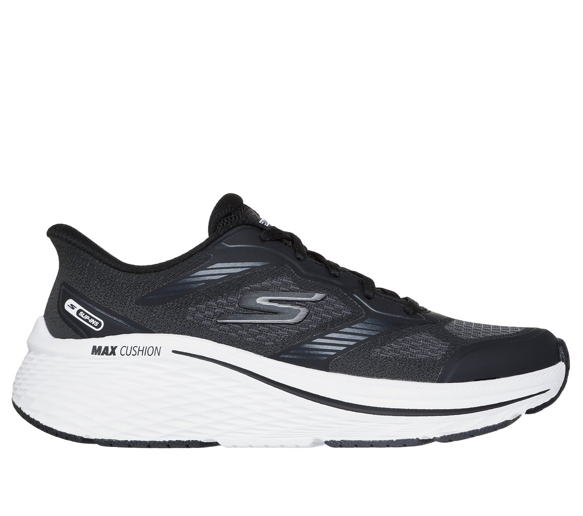 Skechers Slip-ins: Max Cushioning Elite 2.0 - Leigh en Negro/Blanca, talla 36, Vegan