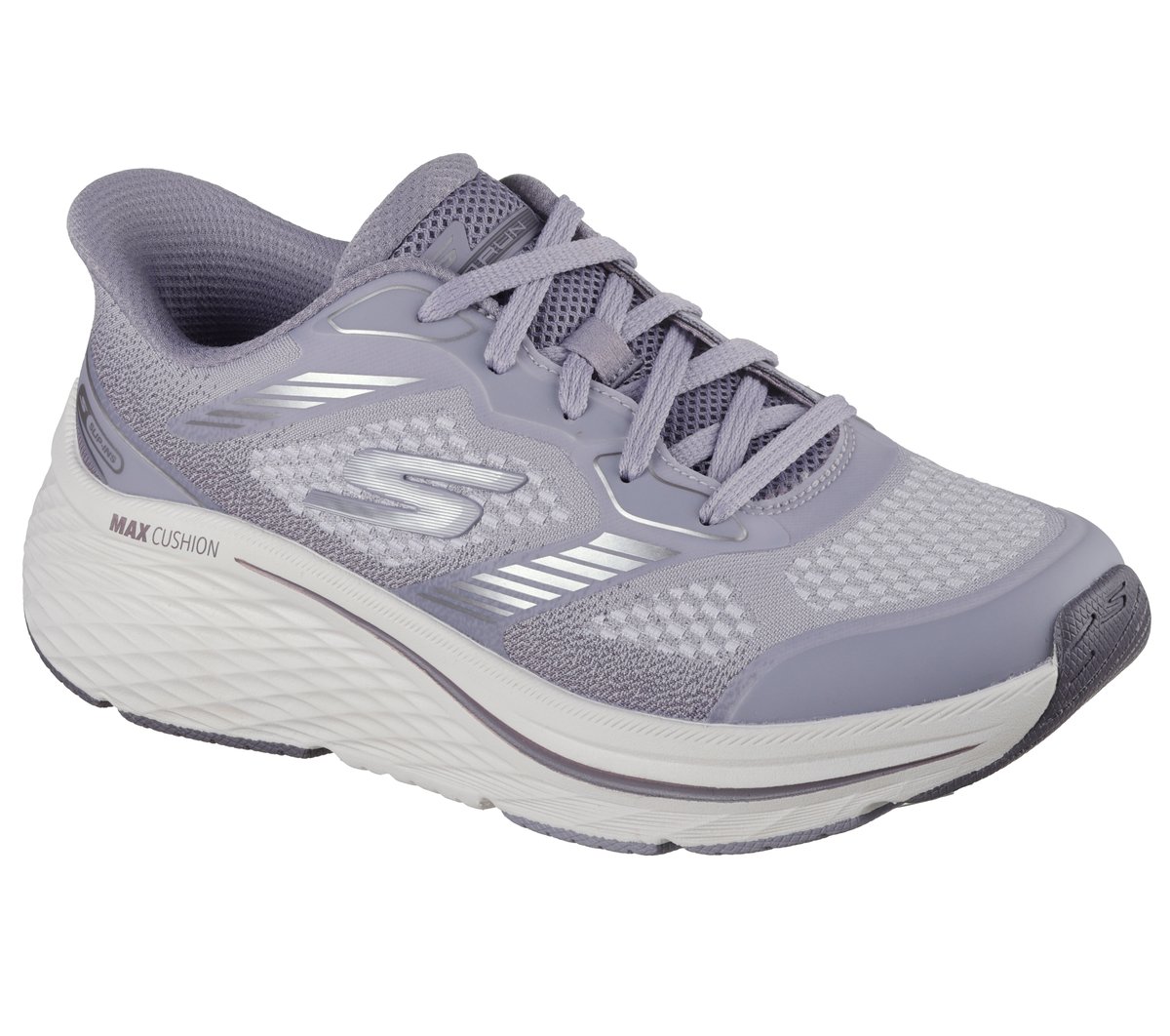 Skechers Slip-ins: Max Cushioning Elite 2.0 - Leigh Moyen Width en Lilas, Vegan, Lavable en machine