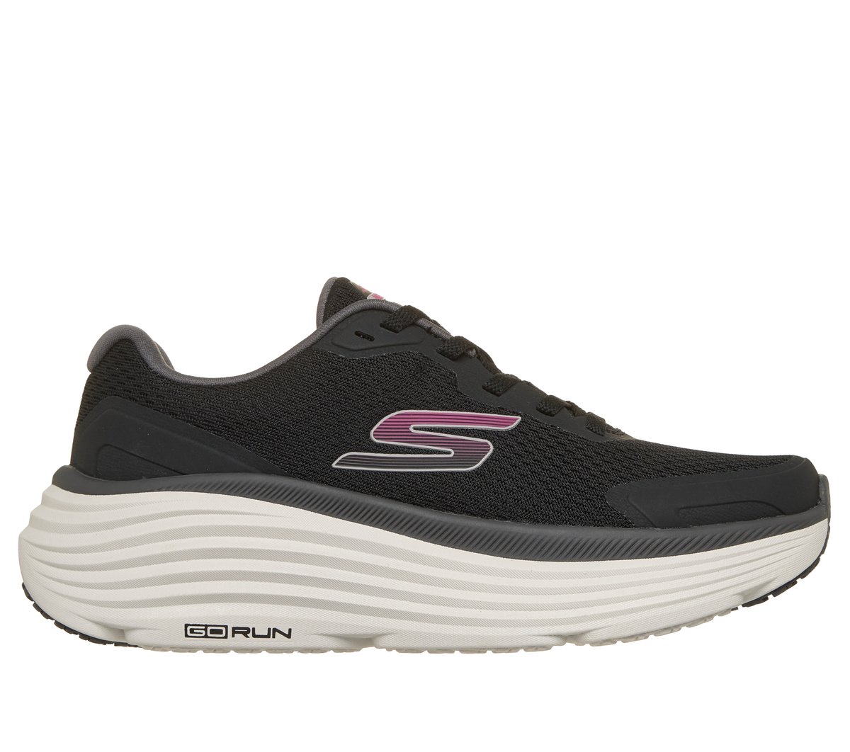 Skechers Women's Max Cushioning Endeavour - Smooth Pace Sneaker | Size 10.0 Wide | Black | Vegan | Machine Washable