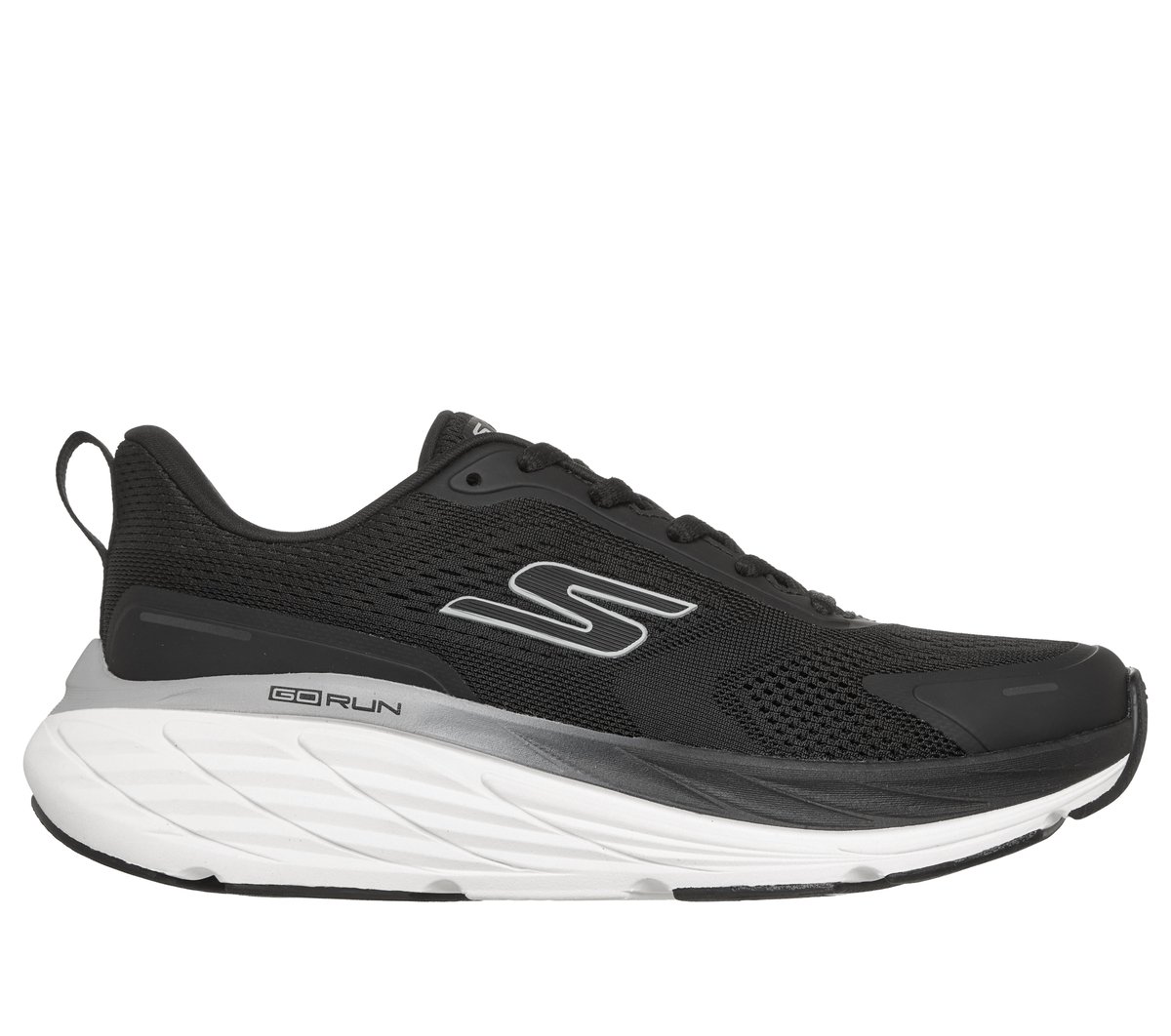 Skechers Max Cushioning Elite 3 en Negro/Blanca, talla 38.5, Vegan