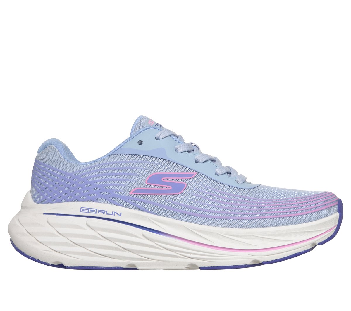 Skechers Max Cushioning Elite 3 - Valares en Azul Claro/Rosa, talla 41, Vegan