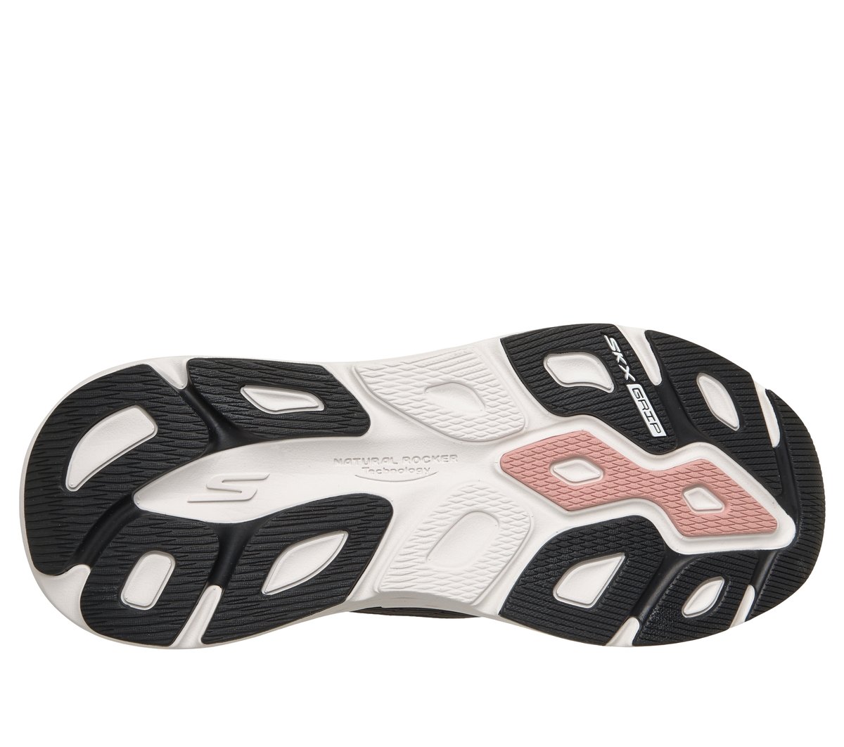 Skechers Slip-ins: Max Cushioning Elite 3 - Lenara Moyen Width en Noir/Rose, Vegan, Lavable en machine