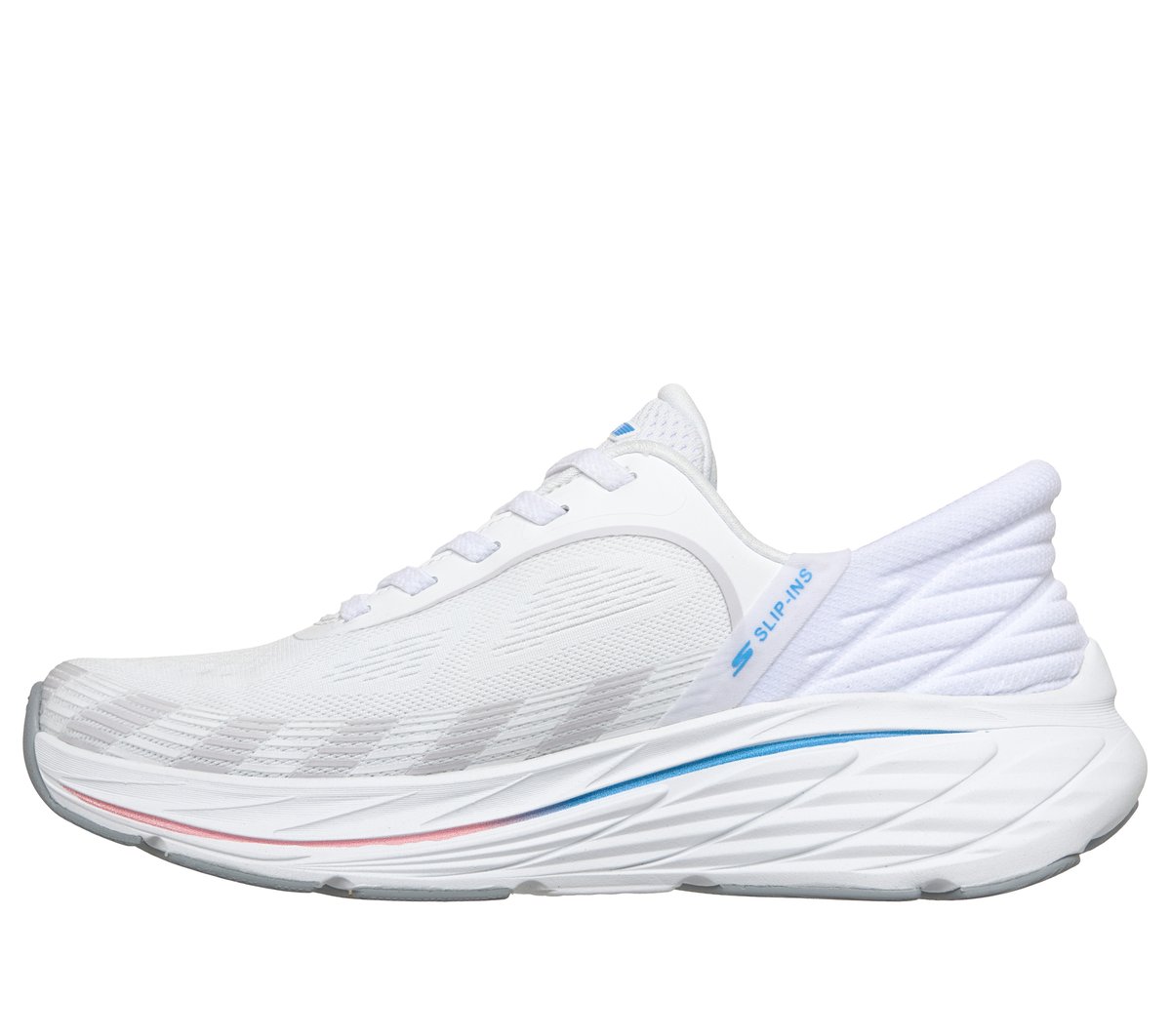 Skechers Slip-ins: Max Cushioning Elite 3 - Lenara Moyen Width en Blanc, Vegan, Lavable en machine