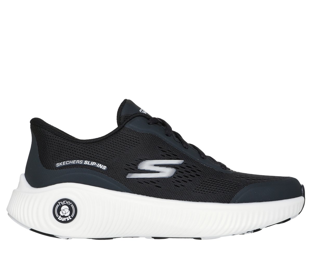 Skechers Slip-ins: Arch Fit GO RUN Anywhere en Negro/Blanca, talla 37