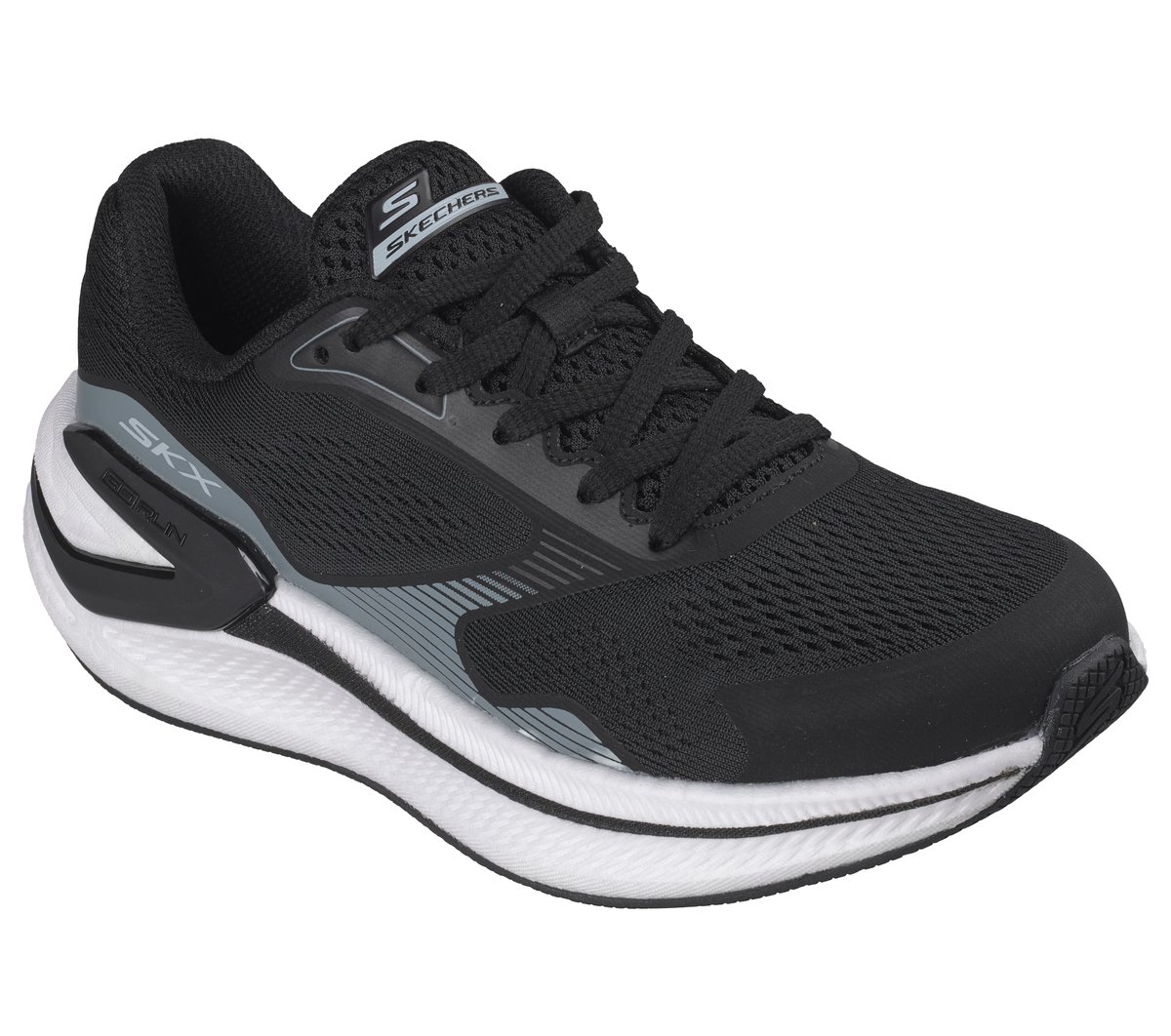 Skechers GO RUN Consistent Pro - Corus Moyen Width en Noir/Blanc, Vegan, Lavable en machine