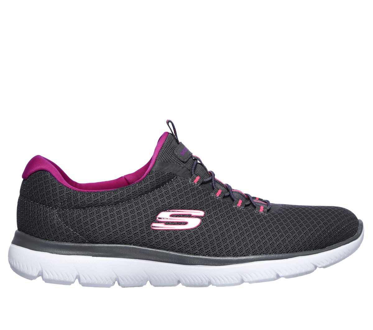 Skechers Summits en Marengo/Morado, talla 40, Vegan